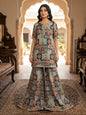 Indian Grip short Shirt With Farshi Shalwar 2 peace