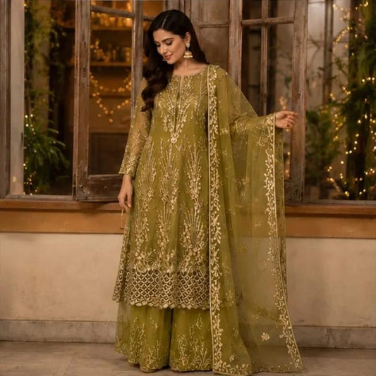 3 Peace Suit Long Shirt Net Cut Dana