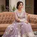 Long Maxi With Dupatta Trouser Net Cut Dana