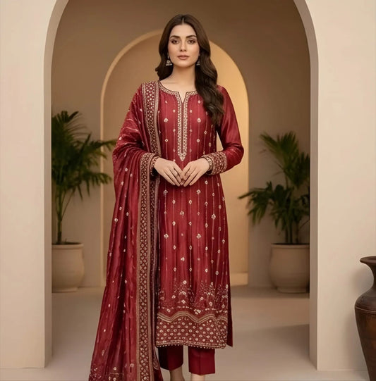 3 Piece Suit Long Shirt Shisha Silk Cut Dana