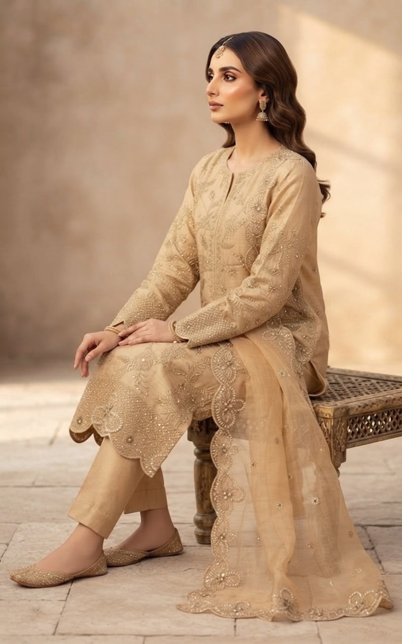 3 Piece Suit Long Shirt Shisha Silk Cut Dana