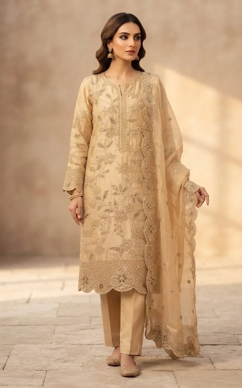 3 Piece Suit Long Shirt Shisha Silk Cut Dana