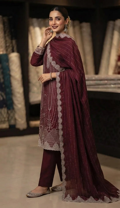 3 Piece Suit Long Shirt Shisha Silk Cut Dana