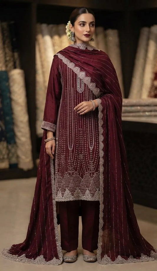 3 Piece Suit Long Shirt Shisha Silk Cut Dana