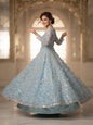 Ribon Net Maxi With Dupatta Trouser