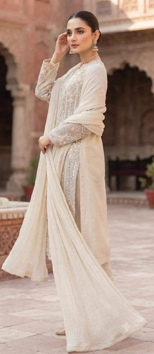 3 Peace Long Shirt Crinkle Silk
