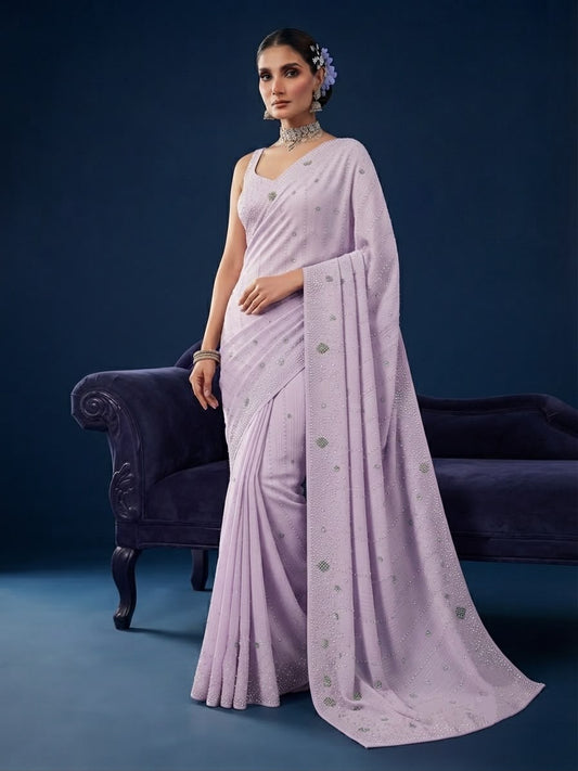 New Indian Crinkle Silk Saree