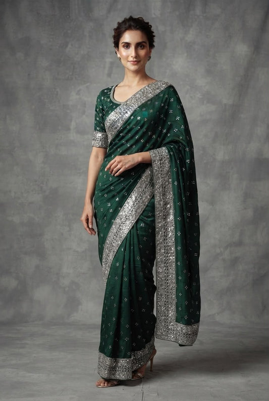 New Indian Shisha Silk Saree