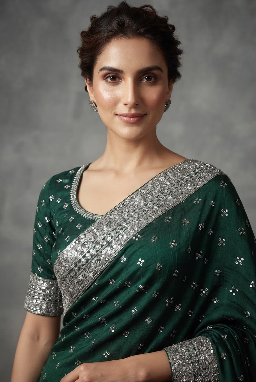New Indian Shisha Silk Saree