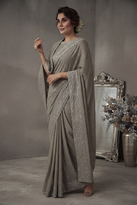 New Indian Shisha Silk Saree