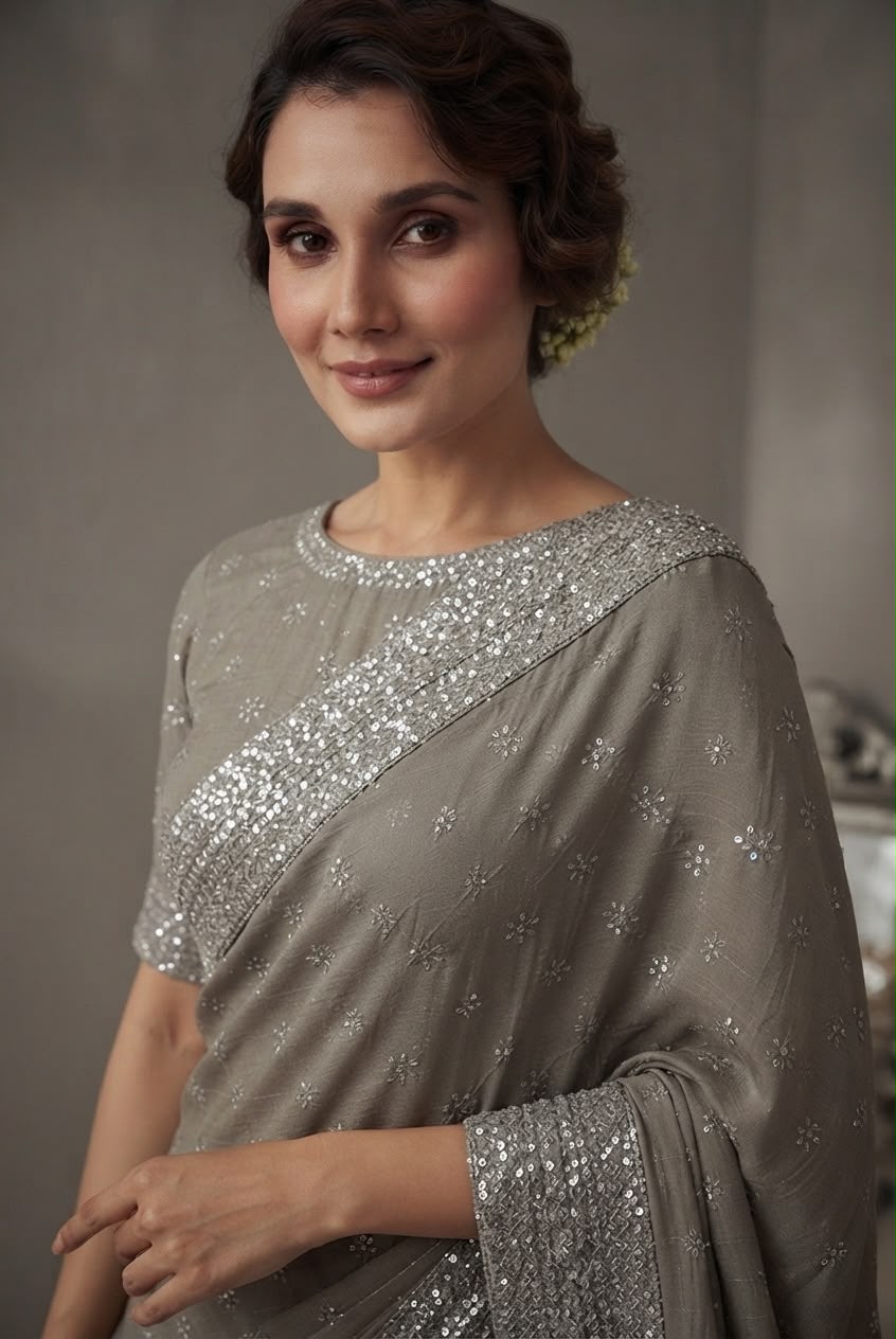 New Indian Shisha Silk Saree