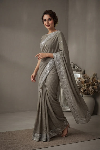 New Indian Shisha Silk Saree