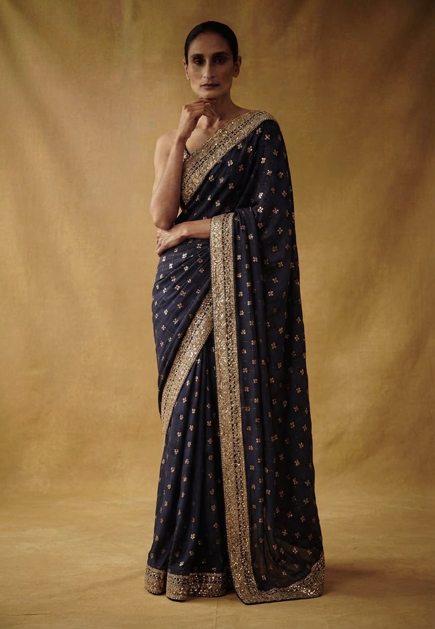 New Indian Shisha Silk Saree