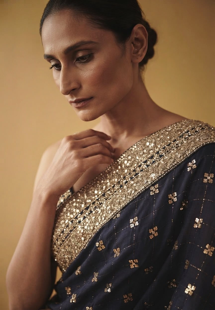 New Indian Shisha Silk Saree