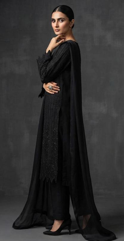Shisha Silk Cut Dana 3-Piece Black Dres