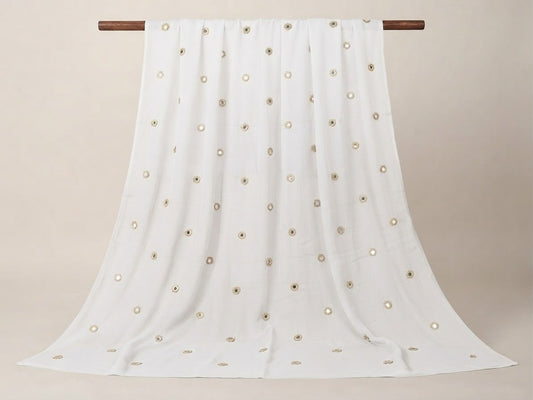 Chiffon White Dupatta (3 Yards)