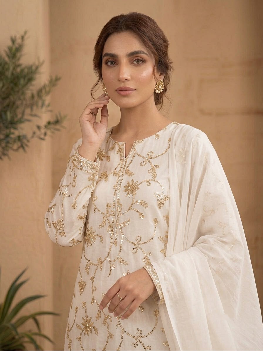 Raw Silk 3-Piece Suit – Long Shirt | All Colors Available
