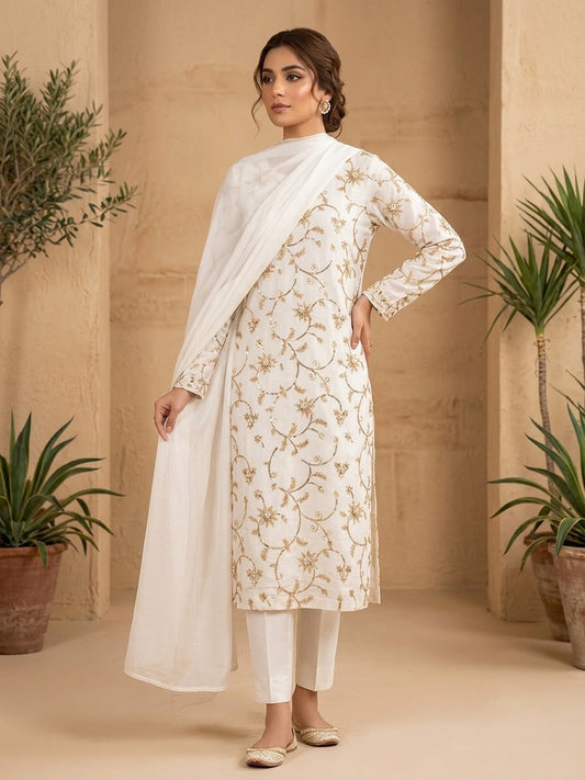 Raw Silk 3-Piece Suit – Long Shirt | All Colors Available